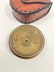 Brass Compass Robert Frost Poem Engraved Brass 2  Vintage Style With Leather Box