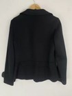 Harold   s Women s Black Wool Blend Blazer Jacket Size M Big Buttons Knit