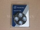 Mercedes-benz Genuine Tire Valve Stem Cap Set  Laurel Blue On Silver Caps Oem 