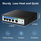 5 Port Ethernet Poe Switch 4 Port Poe Switch With1 Uplink Port Adn Extend   Poe