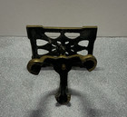 Antique Cast Iron And  Brass Trivet Stand