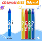 24 Sets Of 4 Colors Crayons  96 Count   Crayons Bulk Individual Packs  Non-toxic