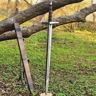 Hand-forged Medieval Longsword With Scabbard     Carbon Steel Blade With Sheath