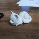 Enesco Porcelain White Cat Kitten Animal Figurine Collectible Decor