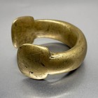 Antique African Tuareg Manilla Currency Bracelet Bronze Well Worn Niger Dogon