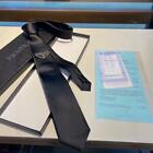 Birthday Gift 100  Silk Prada Three Bar Diagonal Tie Men s Color Blocked Wedding