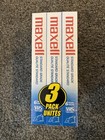 3 Pack Maxell Video Cassette T120 Vhs 6 Hour Tapes Standard Quality Recording