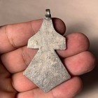 Rare Ancient Silver Color Amulet Viking Norse Engraved Stunning Authentic