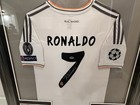 Cristiano Ronaldo Cr7 Autographed Real Madrid Soccer Jersey Framed With Psa Coa