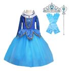 Sleeping Beauty Princess Aurora Costume Party Dress For Girls Pink And Blue Set