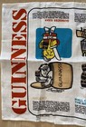 Vintage Mid-century Guinness Tea Towel Leonardo Da Vinci  Isaac Newton  Diogenes