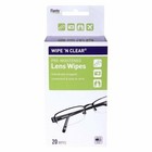 Flents Wipe  n Clear Pre-moistened Lens Wipes Individually Wrapped 20 Ct 6 Pack