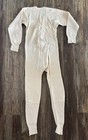Vtg Sears Roebuck   Co  Union Suit Long Johns Thermal Underwear Size 40 Ivory