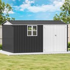 12  X 8  Outdoor Storage Shed  Waterproof Metal Garden Shed With Windows