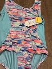 Girls  Sleeveless Gymnastics Leotard Multicolor Size S  6 7 