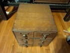 Antique Wood Oak Library Bureau Solemakers 6 Drawer Card Catalog File