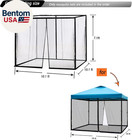 10x10 Mosquito Netting For Patio Canopy Tent pop Up Canopy Tent double Door Side