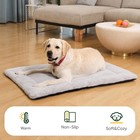 Washable Plush Dog Crate Bed  Nonslip Pad For Medium large Dogs 36x23 Gray