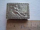 Antique Silver Snuff Box Semi-nude Woman W  2 Dogs Marked Italy