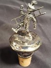 Mixed Lot Of 9 Pewter Steel Cork Decanter Bottle Stoppers Assorted Goddess