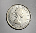 1960 Canada Canadian Caribou Quarter 25 Cents Elizabeth Ii 80  Silver Coin