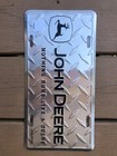 John Deere License Tag  Diamond Plate-nothing Runs Like A Deer Slogan New