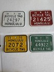 Honolulu Bicycle Tag license Plate 1963 64 70 71 Lot New Old Stock    