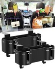 Car Headrest Backseat Cup Holder 3 7  With Organizer  High 2 Pack Grey black