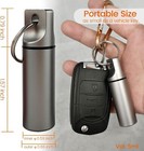 Keychain Medicine Pill Box Case Bottle Holder Waterproof Metal Container 3 Pcs
