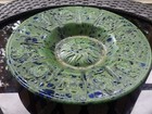 Vintage Green   Blue Zodiac Astrology Wall Art Ashtray Anthropomorphic Sun Mcm