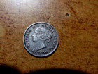 1886  small 6  Canada 5 Cent Coin Victoria - Canadian  925 Silver Five Cent R2