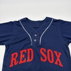 Boston Red Sox Champro Baseball Jersey Youth Boys L Blue Graphic Print Nwt 42066