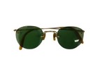 50 s 60 s Rare  American Optical Ao 1-10 12k Gf Gold Vintage Round Half Rimless