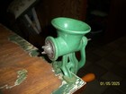 Vintage Green Porcelain Meat Grinder