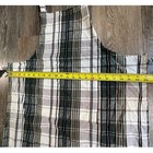 Unbranded Plaid Apron Unisex Os Green Brown Cotton Front Pocket Utility Bib