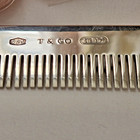 Tiffany   Co  Sterling Silver 925 Vtg Baby Comb Italy With Pink Tassel 3in 29 5g