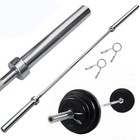 Chrome Olympic Barbell Lifting Bar Weight Workout Gym Bench Workout 39 46 Lb