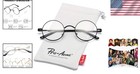 Retro Small Round Non-prescription Glasses With Clear Lenses   Metal Frame