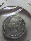 1890 Canada 5 Cents -error I s 1890 H Sterling Silver Coin  f464  Vf-20