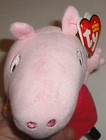 Ty Beanie Baby 6  Regular Peppa Pig Plush Animal Stuffed Toy W  Heart Tags