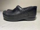 Dansko Professional Nursing Black Leather Clogs Women s Eu 38 Us 7 5 Shoes A 