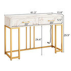 Console Table Modern Entryway With Storage Drawers 