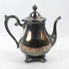 Antique 1902 Wm Rogers   Son Victorian Rose Silver Teapot 9 