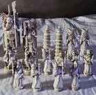 Vintage Asian Chinese Warrior Intricately Hand Carved  Chess Set 