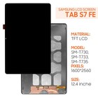 Samsung Galaxy Tab S7 Fe T730 Lcd Digitizer Touch Screen Replacement Full Assem