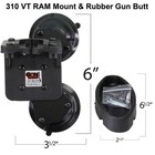 Glass Enclosed Tractor  Combine  Sprayer Gun Mount Rack With Butt Stock