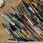 Big Load Of Vintage Ink Pen Parts Lot