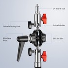 Neewer Light Stand Head Adapter Flash Bracket  Heavy Duty  All Metal  Dual Swiv_