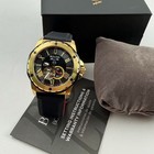 Bulova Marine Star Men s Automatic Watch Black Dial Silicone Strap 98a272 44 Mm