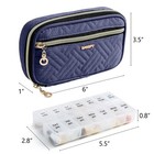 Pill Organizer Case 2 Times A Day- Weekly Medicine Organizer Travel Pill Box Wit